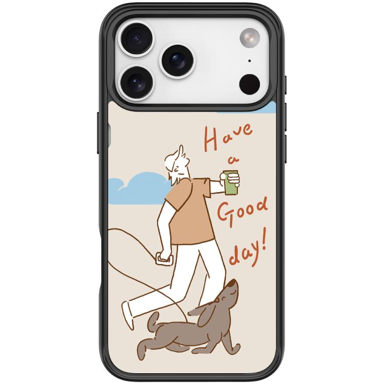 For iPhone 17 Pro Max Walking Dog Pattern Magnetic Phone Case