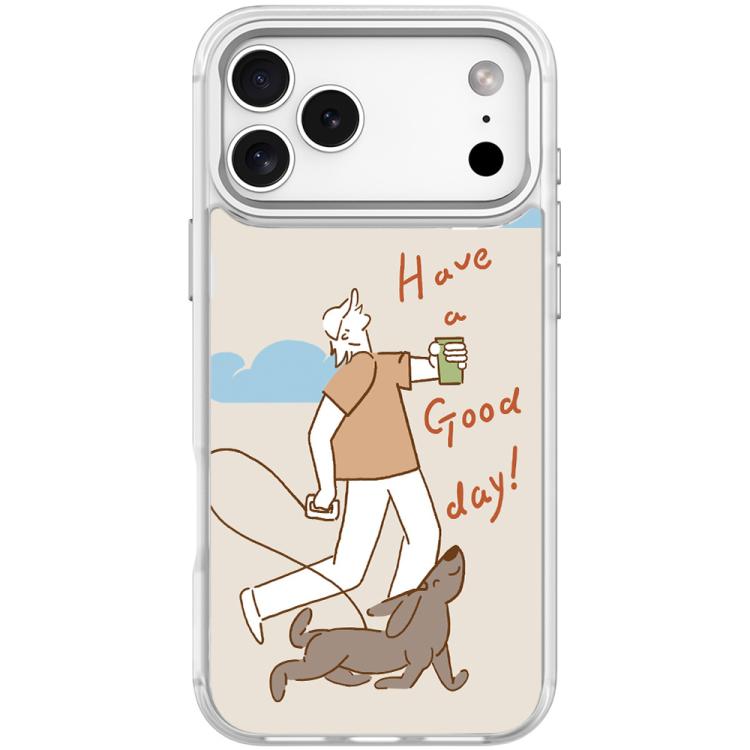 For iPhone 17 Pro Walking Dog Pattern Magnetic Phone Case