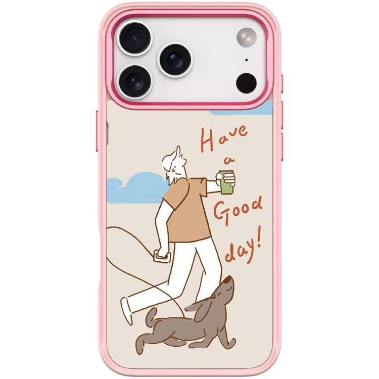 For iPhone 17 Pro Walking Dog Pattern Magnetic Phone Case