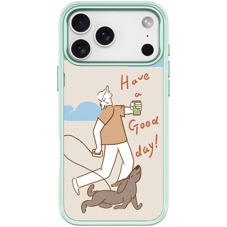 For iPhone 17 Pro Walking Dog Pattern Magnetic Phone Case
