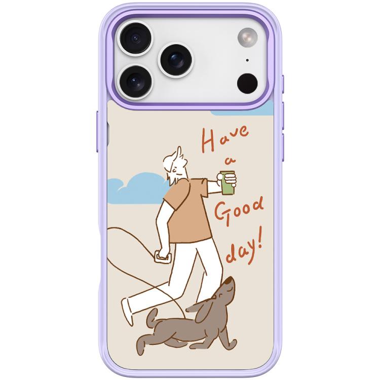 For iPhone 17 Pro Walking Dog Pattern Magnetic Phone Case