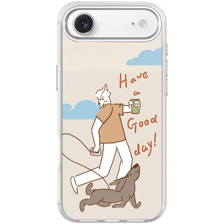 For iPhone Air Walking Dog Pattern Magnetic Phone Case