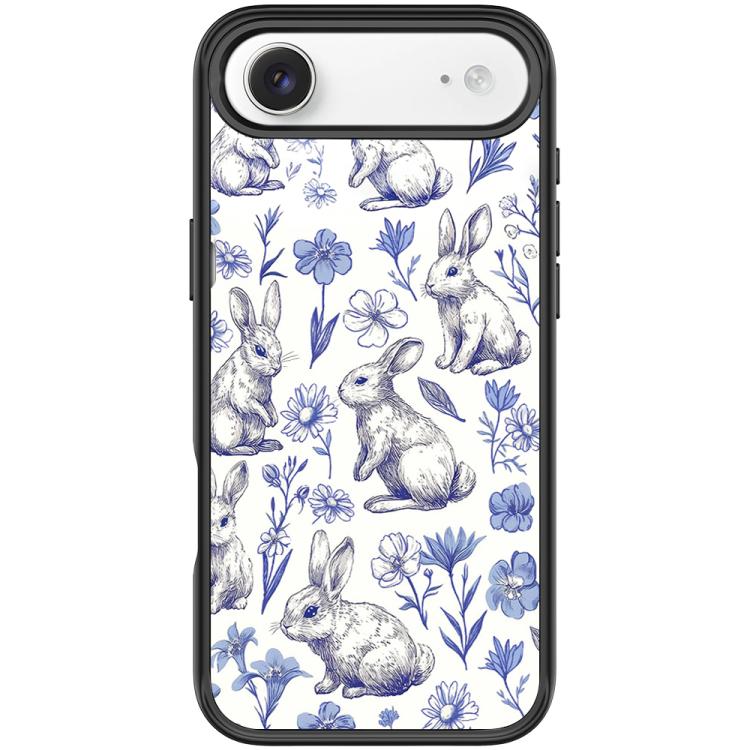 For iPhone Air Adorable Sketch Rabbit Pattern Magnetic Phone Case