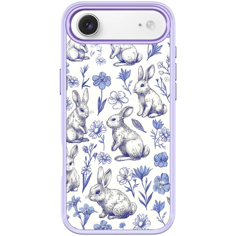 For iPhone Air Adorable Sketch Rabbit Pattern Magnetic Phone Case