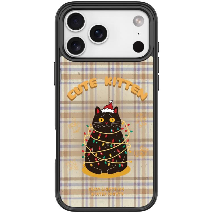 For iPhone 17 Pro Max Christmas Cat Pattern Magnetic Phone Case