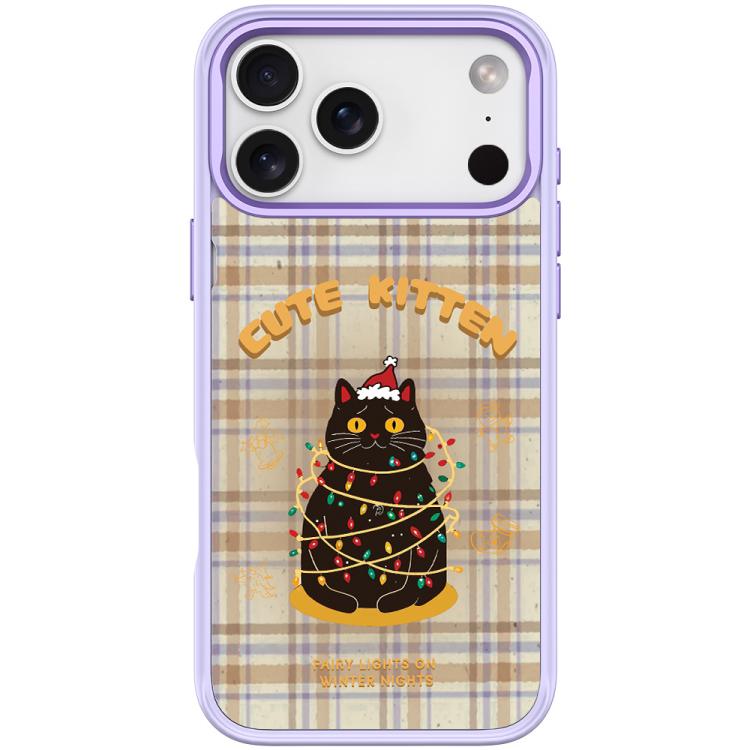 For iPhone 17 Pro Max Christmas Cat Pattern Magnetic Phone Case
