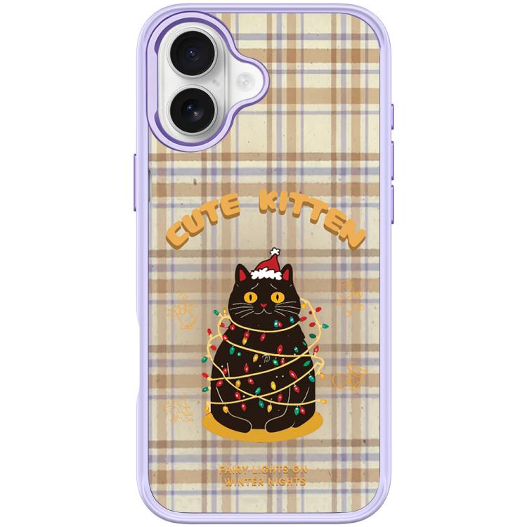 For iPhone 17 Christmas Cat Pattern Magnetic Phone Case