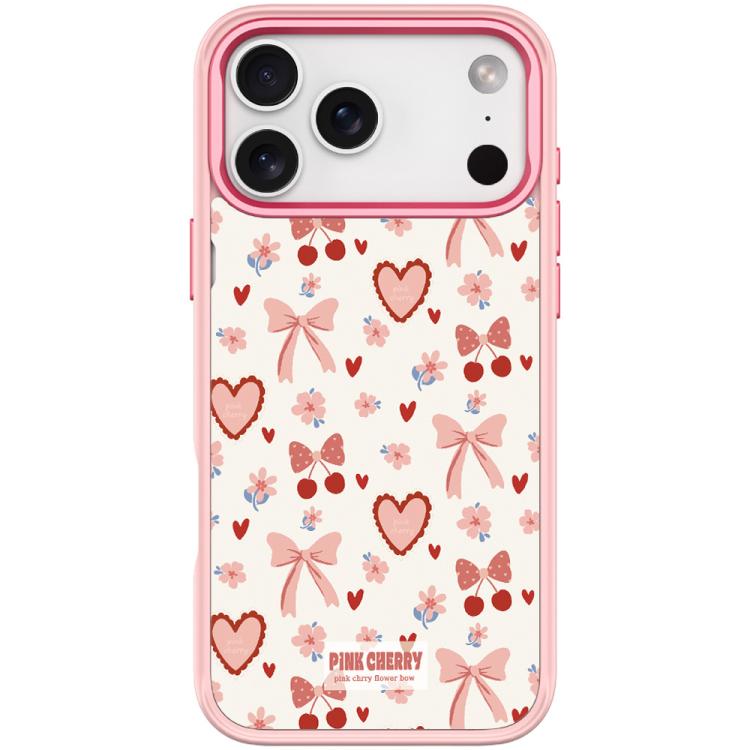 For iPhone 17 Pro Pink Lover Pattern Magnetic Phone Case