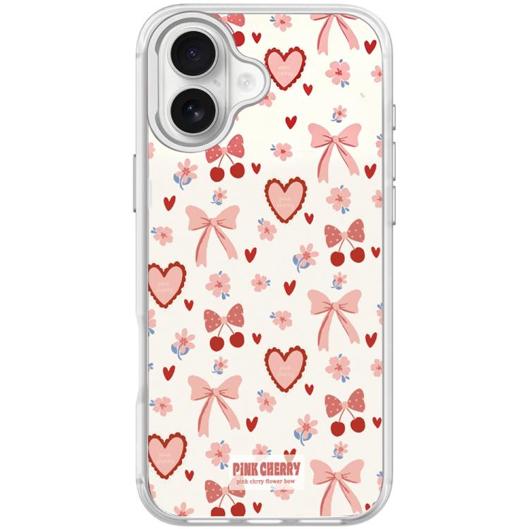 For iPhone 17 Pink Lover Pattern Magnetic Phone Case