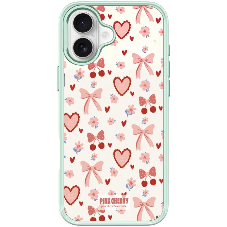 For iPhone 17 Pink Lover Pattern Magnetic Phone Case