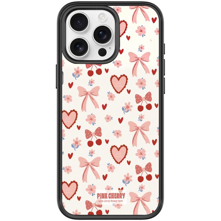 For iPhone 15 Pro Max Pink Lover Pattern Magnetic Phone Case