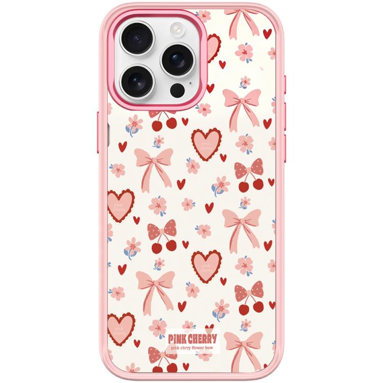 For iPhone 15 Pro Max Pink Lover Pattern Magnetic Phone Case