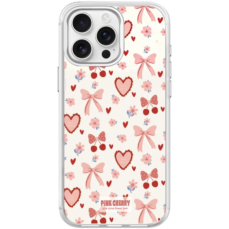 For iPhone 15 Pro Pink Lover Pattern Magnetic Phone Case