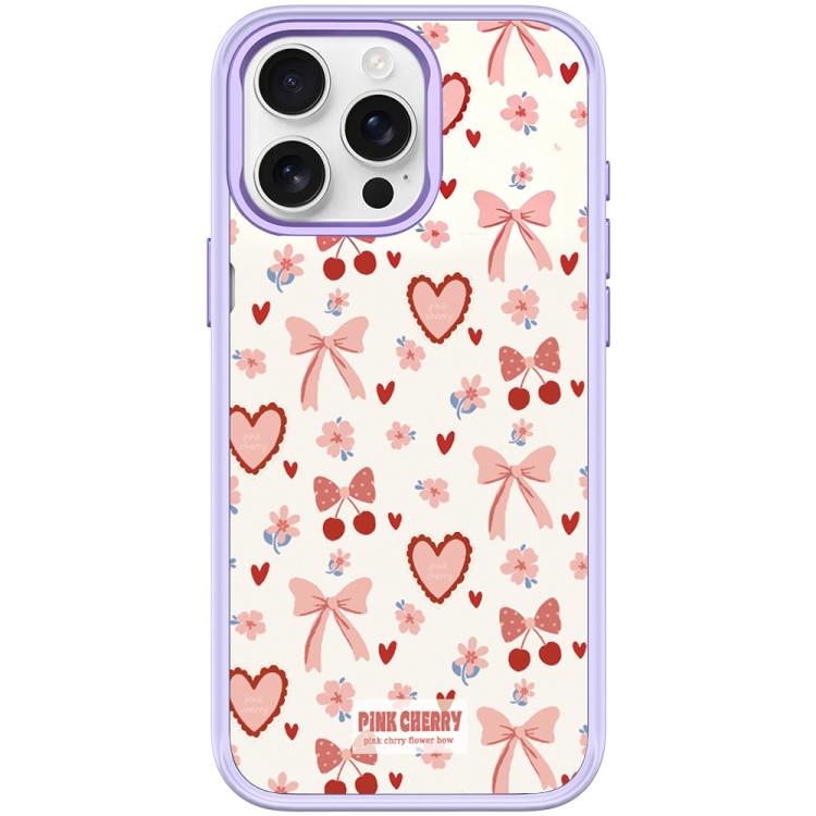 For iPhone 15 Pro Pink Lover Pattern Magnetic Phone Case