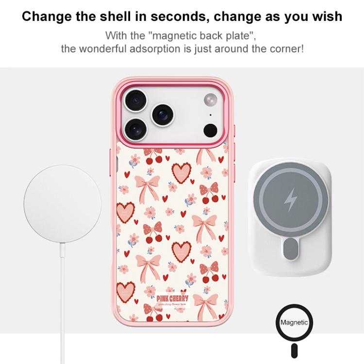 For iPhone Air Pink Lover Pattern Magnetic Phone Case