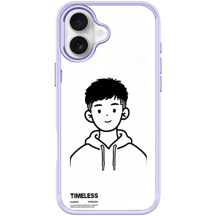 For iPhone 17 Sketch Hooded Boy Pattern Magnetic Phone Case