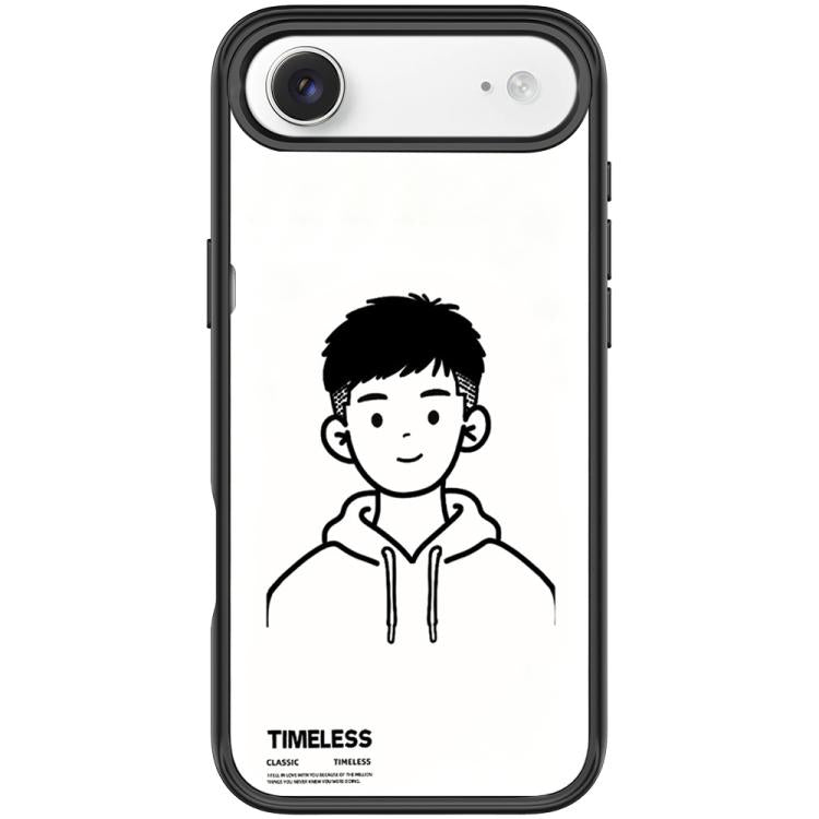 For iPhone Air Sketch Hooded Boy Pattern Magnetic Phone Case