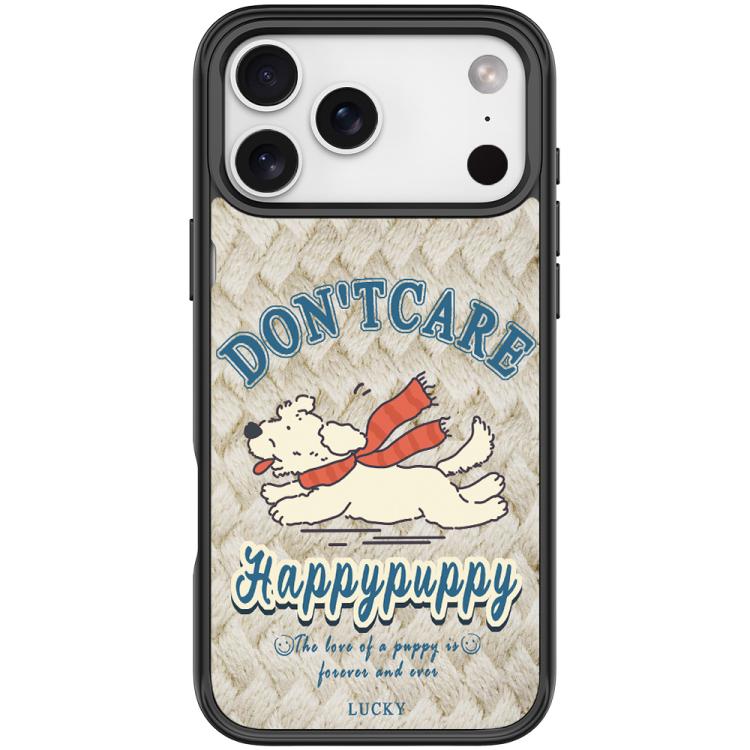 For iPhone 17 Pro Adorable Happy Puppy Pattern Magnetic Phone Case