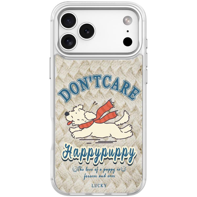 For iPhone 17 Pro Adorable Happy Puppy Pattern Magnetic Phone Case