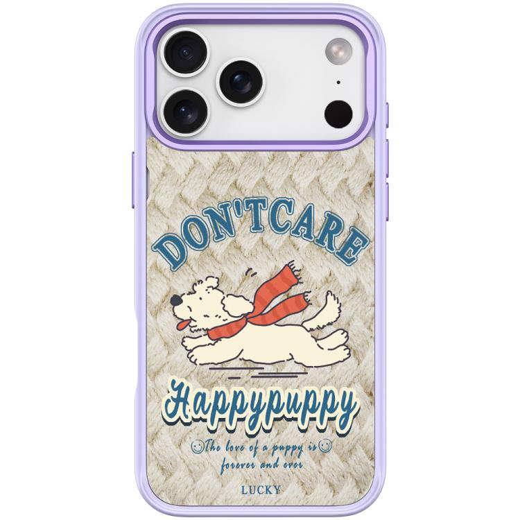 For iPhone 17 Pro Adorable Happy Puppy Pattern Magnetic Phone Case