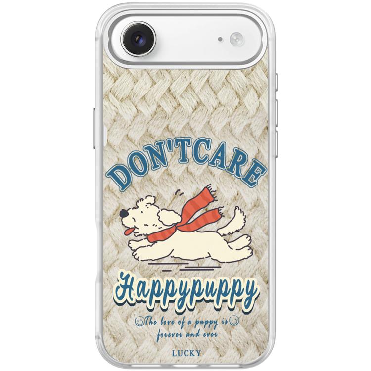 For iPhone Air Adorable Happy Puppy Pattern Magnetic Phone Case