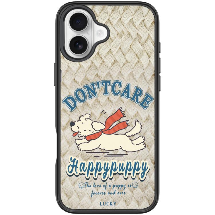 For iPhone 16 Plus Adorable Happy Puppy Pattern Magnetic Phone Case