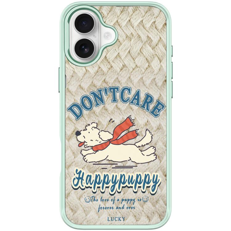 For iPhone 16 Plus Adorable Happy Puppy Pattern Magnetic Phone Case
