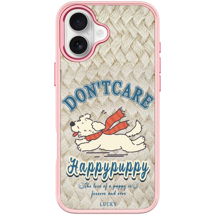For iPhone 16 Adorable Happy Puppy Pattern Magnetic Phone Case