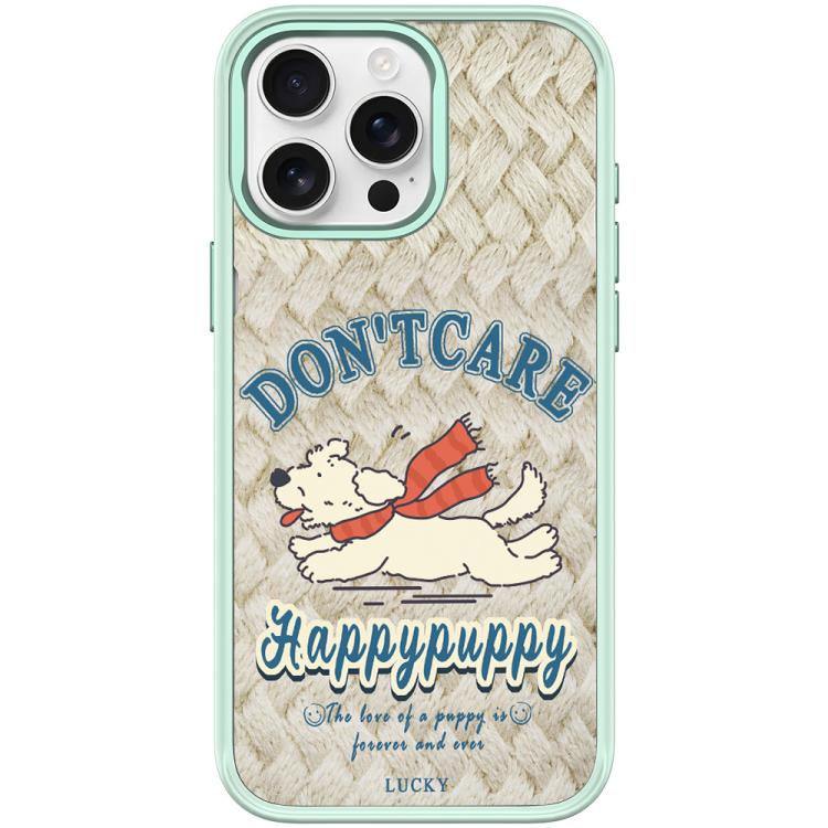 For iPhone 15 Pro Max Adorable Happy Puppy Pattern Magnetic Phone Case