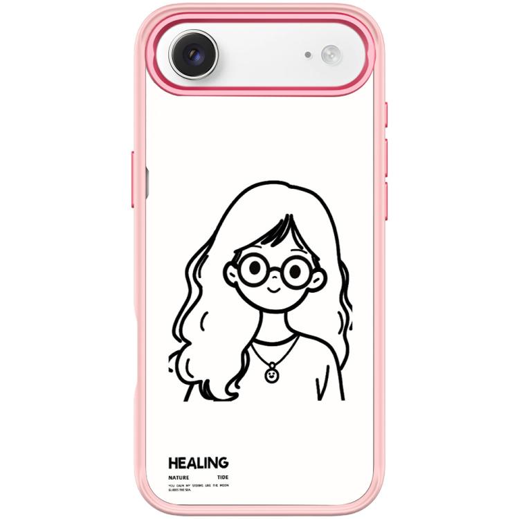 For iPhone Air Sketch Quiet Girl Pattern Magnetic Phone Case