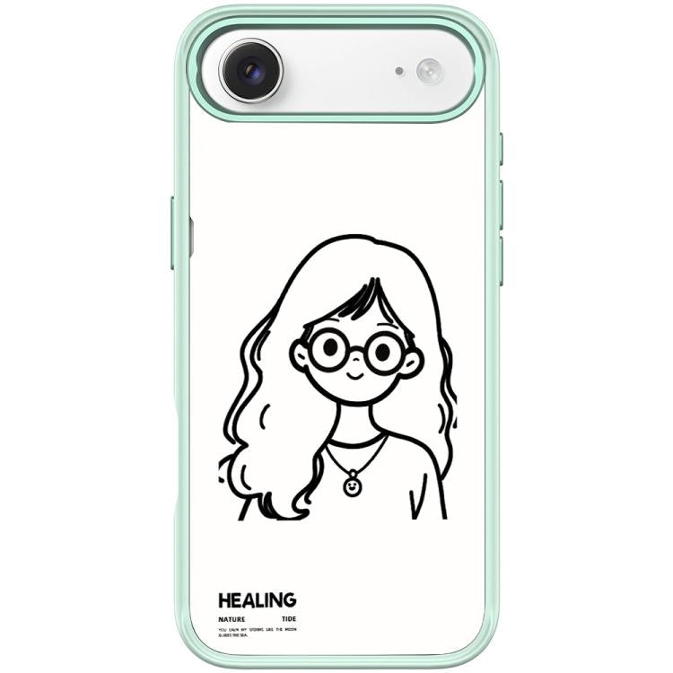 For iPhone Air Sketch Quiet Girl Pattern Magnetic Phone Case