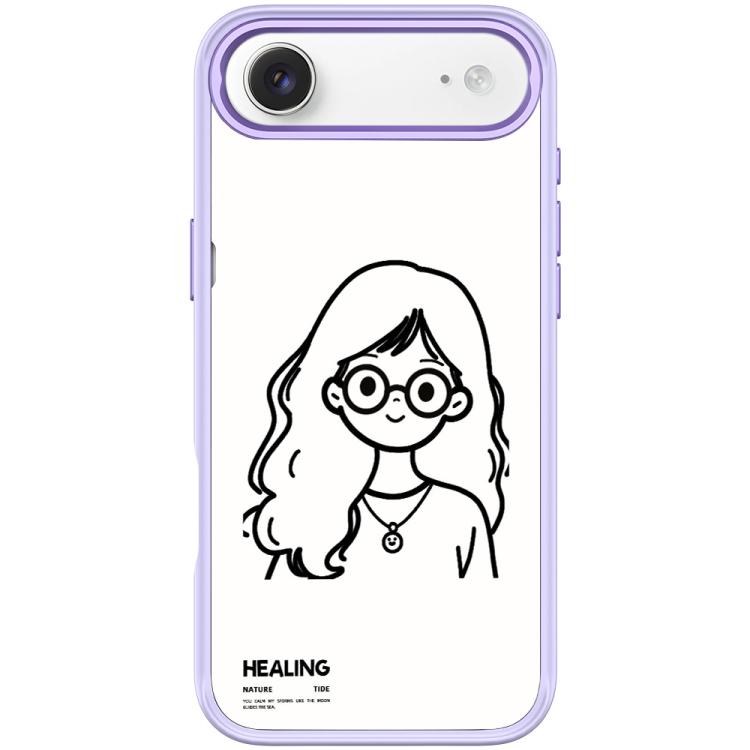 For iPhone Air Sketch Quiet Girl Pattern Magnetic Phone Case