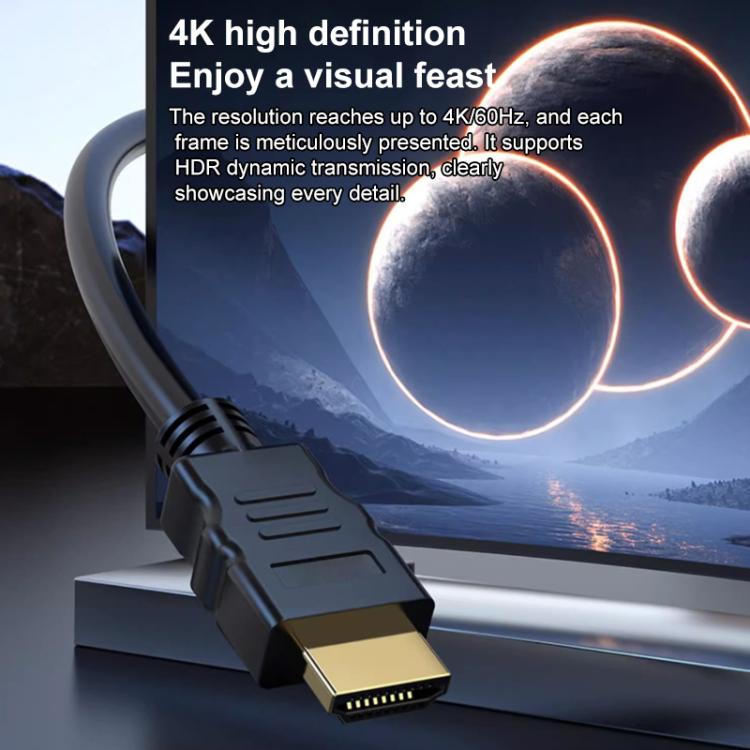HDMI 1.4 1080P HD Gold-Plated Connection HDTV Video Cable for PC Monitor and Set-Top Box, Length:25m - Black