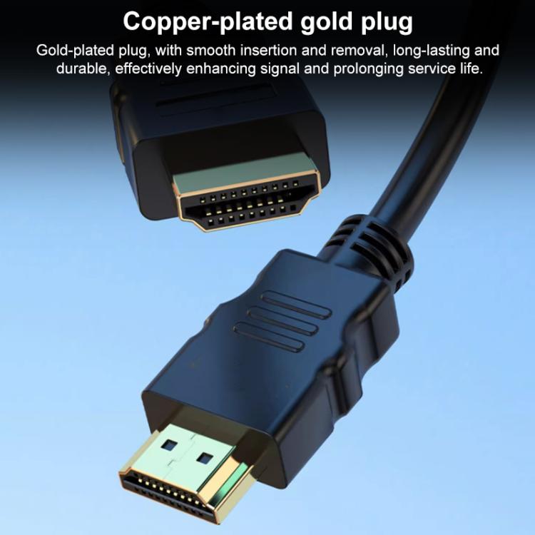 HDMI 1.4 1080P HD Gold-Plated Connection HDTV Video Cable for PC Monitor and Set-Top Box, Length:25m - Black