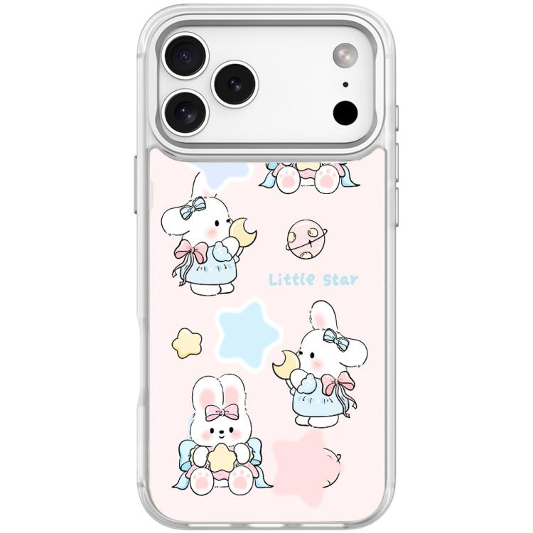For iPhone 17 Pro Max Adorable Rabbit and Little Star Pattern Magnetic Phone Case