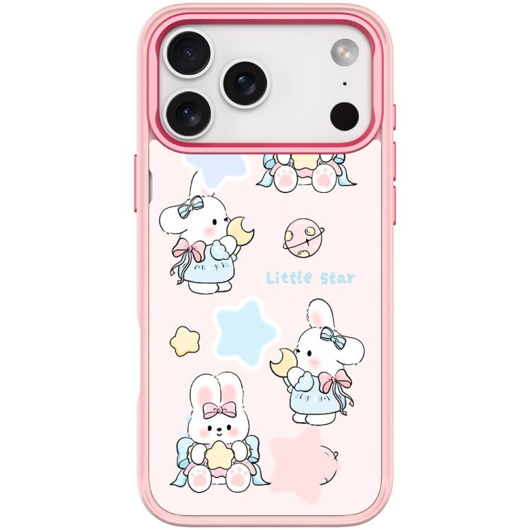 For iPhone 17 Pro Max Adorable Rabbit and Little Star Pattern Magnetic Phone Case