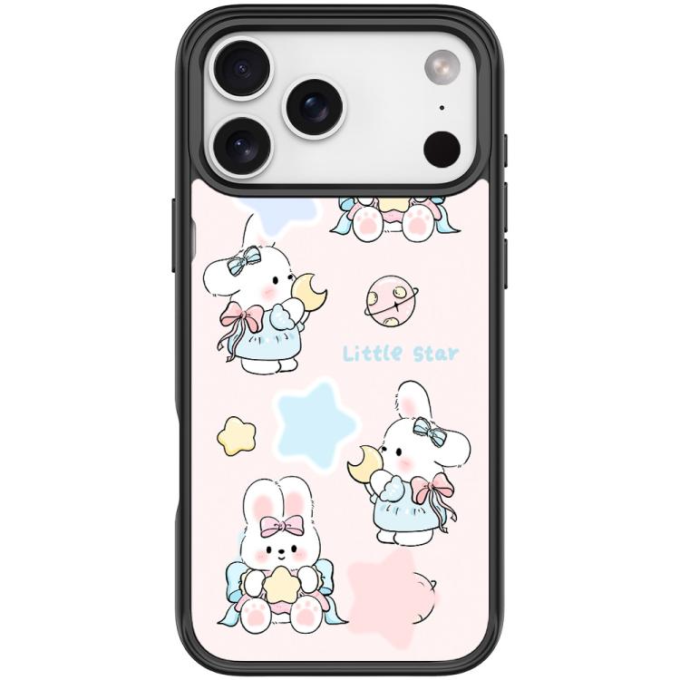 For iPhone 17 Pro Adorable Rabbit and Little Star Pattern Magnetic Phone Case