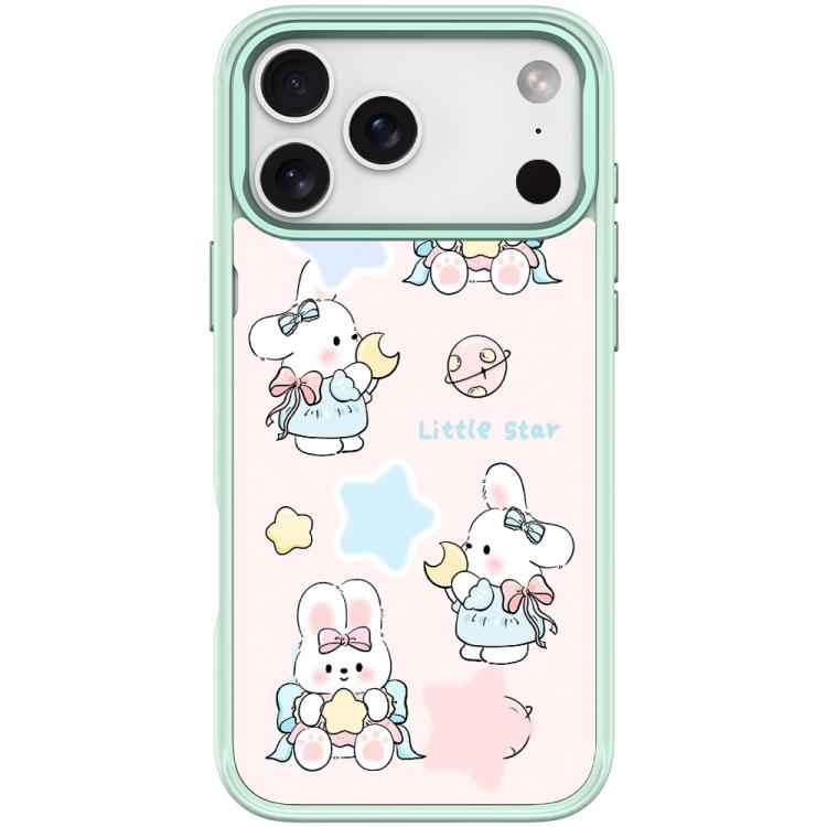 For iPhone 17 Pro Adorable Rabbit and Little Star Pattern Magnetic Phone Case