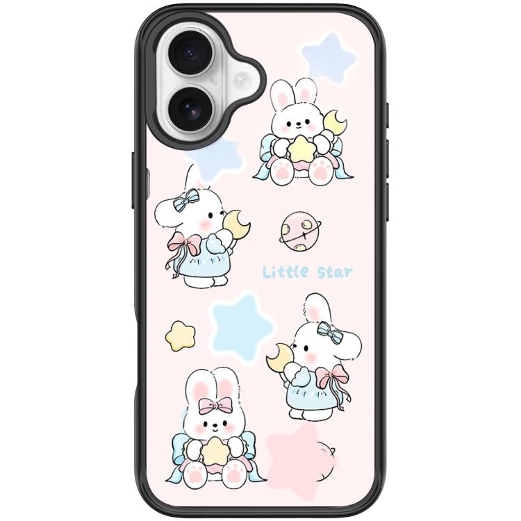 For iPhone 17 Adorable Rabbit and Little Star Pattern Magnetic Phone Case
