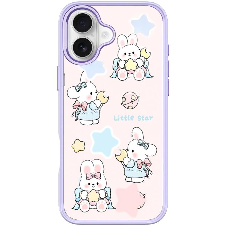 For iPhone 17 Adorable Rabbit and Little Star Pattern Magnetic Phone Case