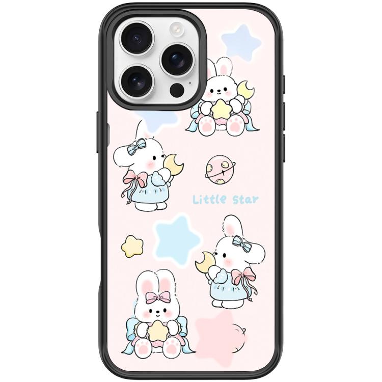 For iPhone 16 Pro Adorable Rabbit and Little Star Pattern Magnetic Phone Case