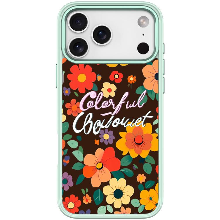 For iPhone 17 Pro Max Colorful Flowers Pattern Magnetic Phone Case