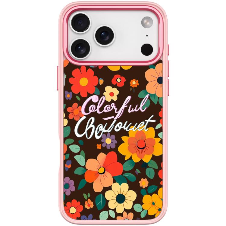 For iPhone 17 Pro Colorful Flowers Pattern Magnetic Phone Case