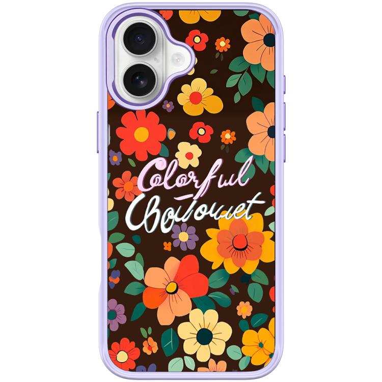 For iPhone 17 Colorful Flowers Pattern Magnetic Phone Case