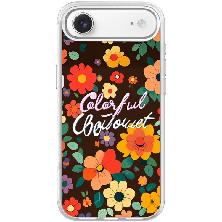 For iPhone Air Colorful Flowers Pattern Magnetic Phone Case
