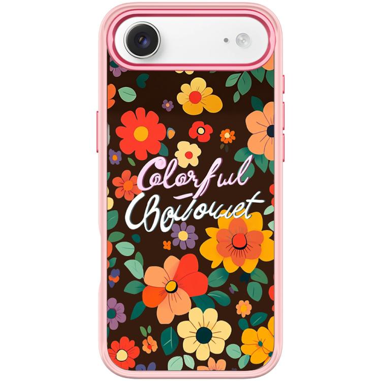 For iPhone Air Colorful Flowers Pattern Magnetic Phone Case