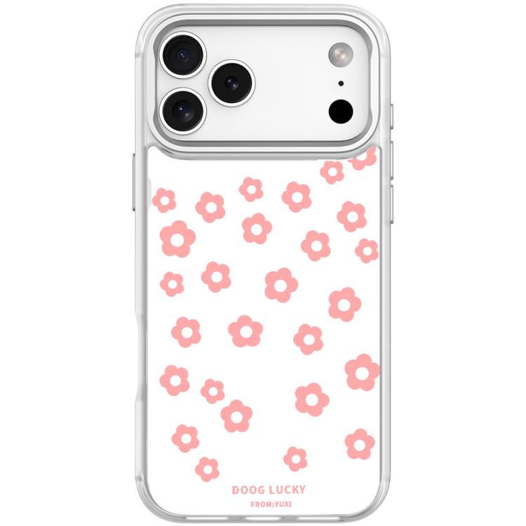 For iPhone 17 Pro Max Laser Flower Pattern Magnetic Phone Case