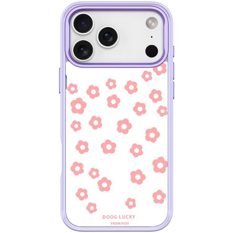 For iPhone 17 Pro Max Laser Flower Pattern Magnetic Phone Case