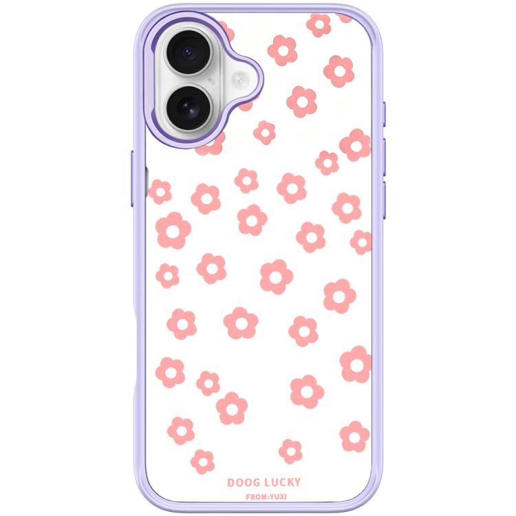 For iPhone 17 Laser Flower Pattern Magnetic Phone Case