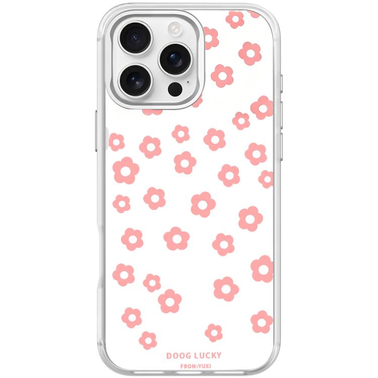 For iPhone 16 Pro Max Laser Flower Pattern Magnetic Phone Case